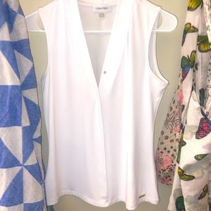 Calvin Klein button down shirt. Size small white
